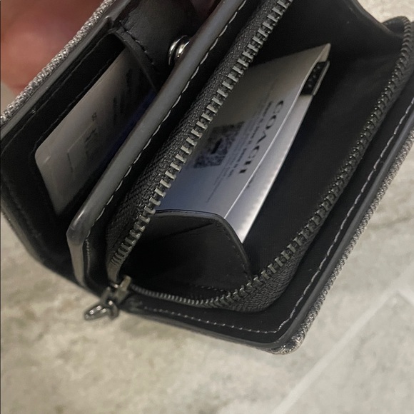 Coach Charcoal Gray denim Wallet NWT - Picture 5 of 5
